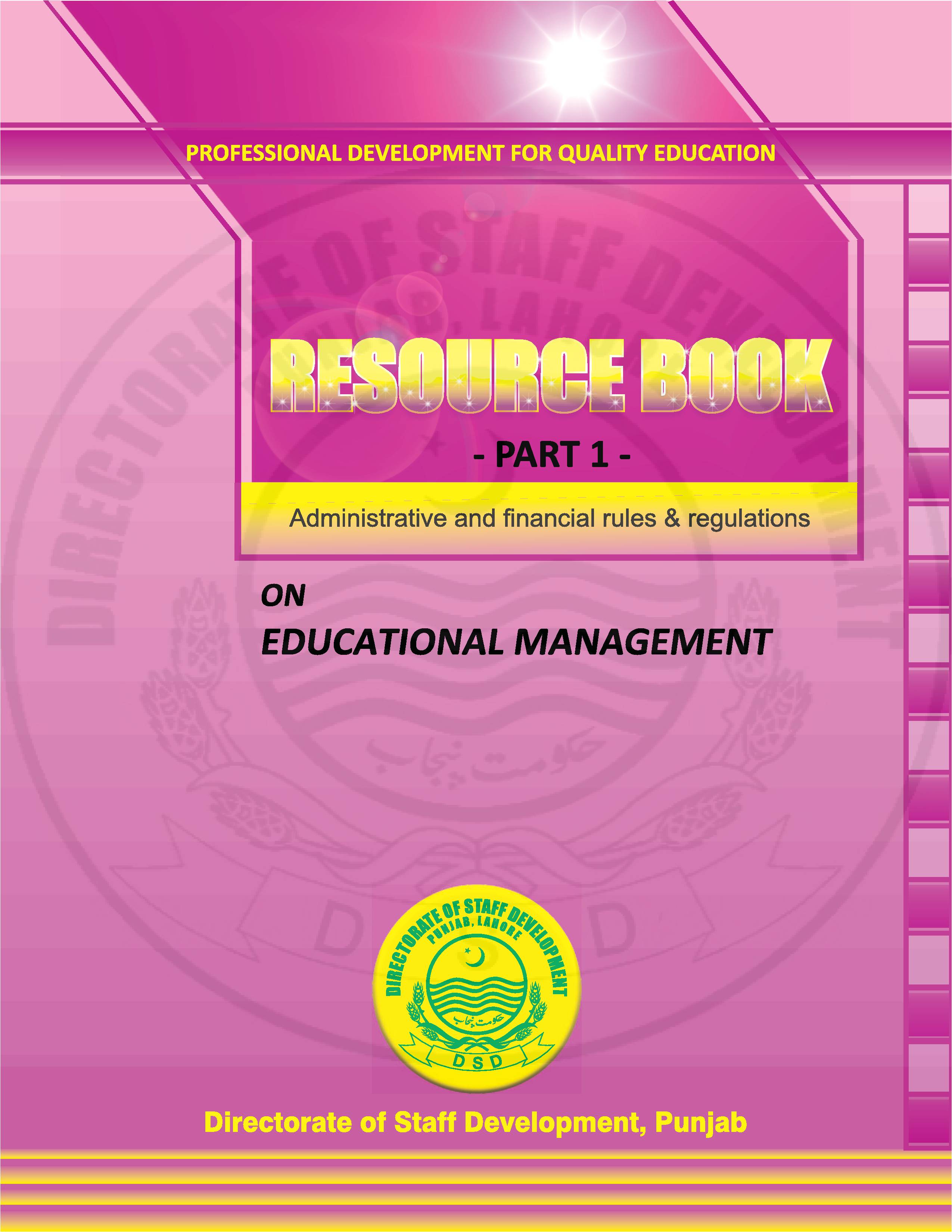 The Resource Book on educational Management