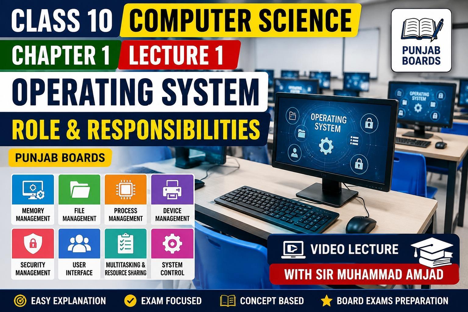 Class 10 Computer Science Chapter 1 Lecture 1 | Operating System ...